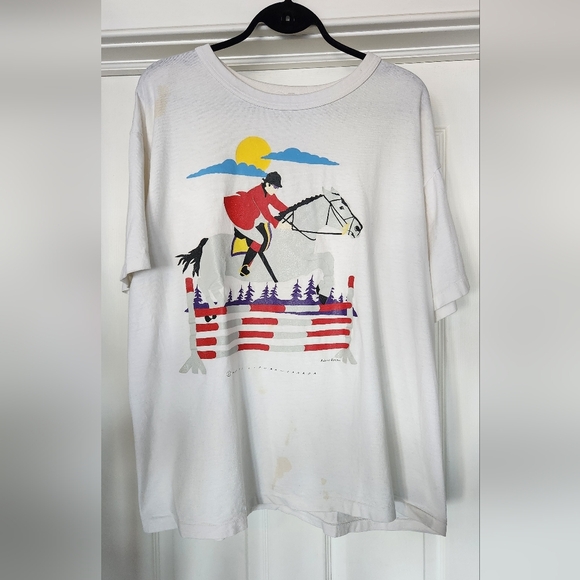 Vintage Marci Lipman Showjumping Tshirt - Picture 10 of 11